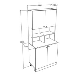 Сервант Haaus Opa (White) Thumb