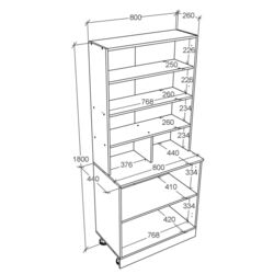Сервант Haaus Opa (White) Thumb
