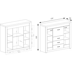 Servant Halmar Indianapolis I-8 (Craft Oak White) Thumb