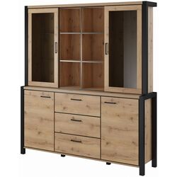 Модульный сервант Helvetia Aktiv 24TWLK76 (Black Matt/Taurus Oak) Thumb