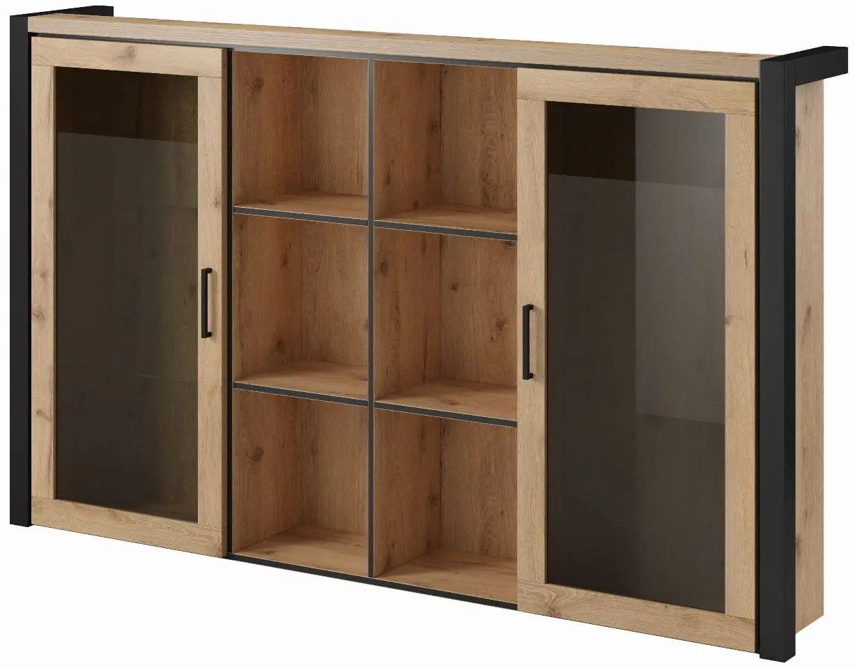 Модульный сервант Helvetia Aktiv 24TWLK76 (Black Matt/Taurus Oak)