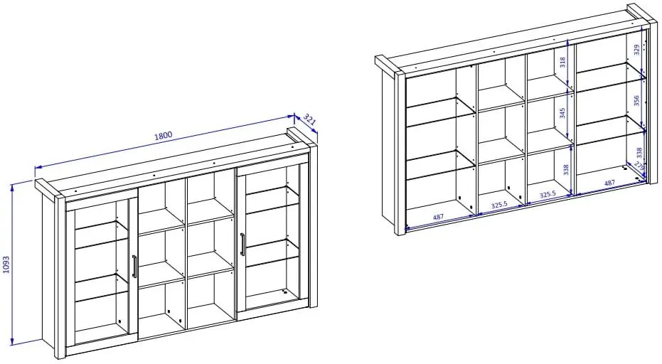 Модульный сервант Helvetia Aktiv 24TWLK76 (Black Matt/Taurus Oak)