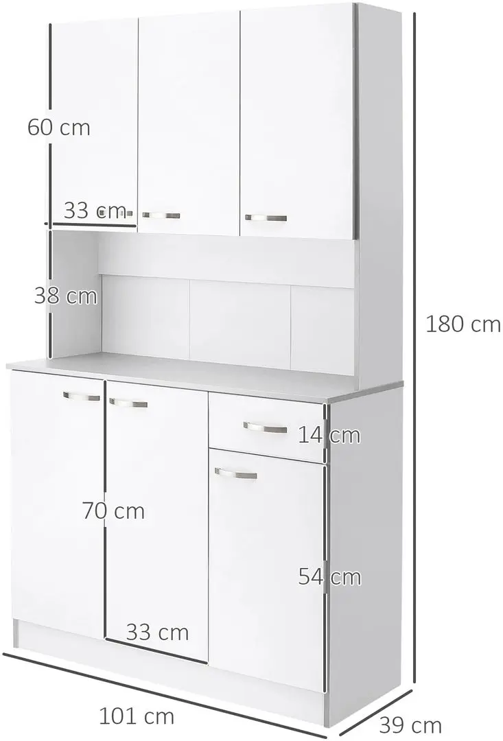 Bufet Homcom 801-026 101x39x180 cm (White) - 3
