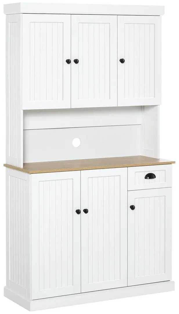 Буфет Homcom 835-112V83WT 39x101x180 cm (White/Oak)
