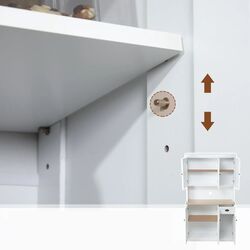 Буфет Homcom 835-112V83WT 39x101x180 cm (White/Oak) Thumb