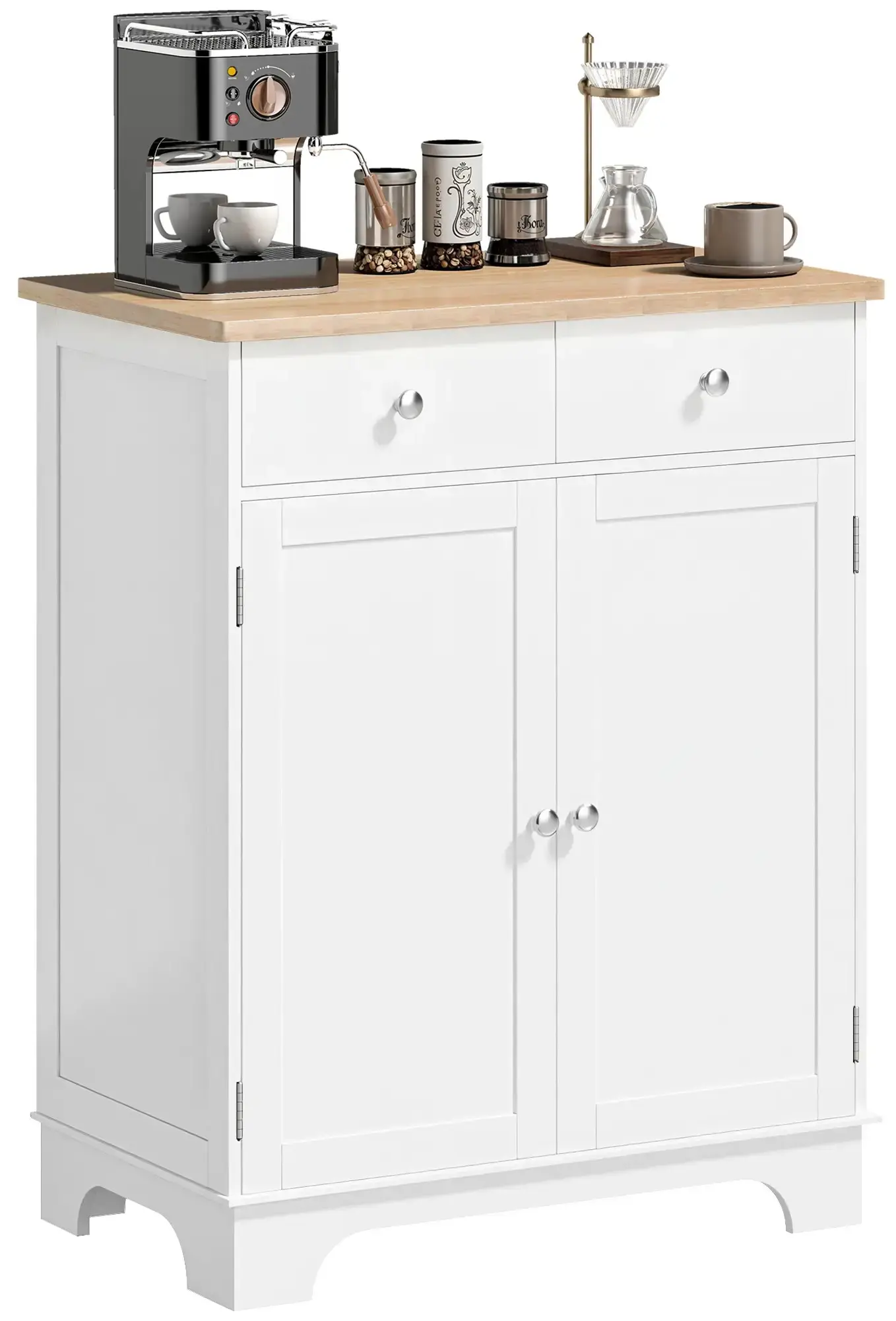 Буфет Homcom 835-144 (White/Natural) - 2