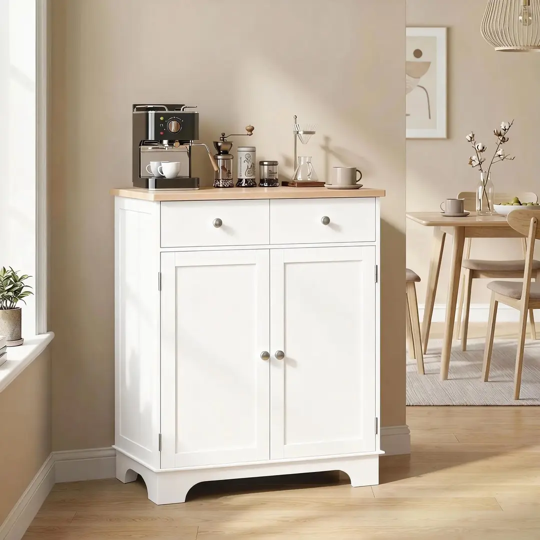 Буфет Homcom 835-144 (White/Natural)