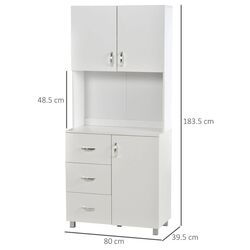 Буфет Homcom 835-243 80x39x183 cm (White) Thumb