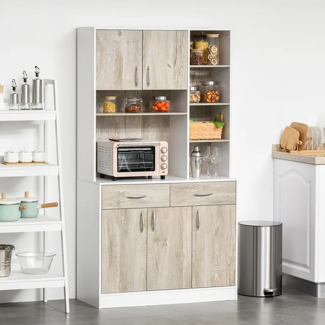 Буфет Homcom 835-260 (White/Natural)