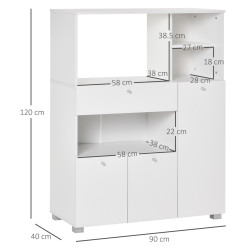 Буфет Homcom 835-398 (White) Thumb