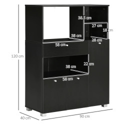 Буфет Homcom 835-398V00BK (Black) Thumb