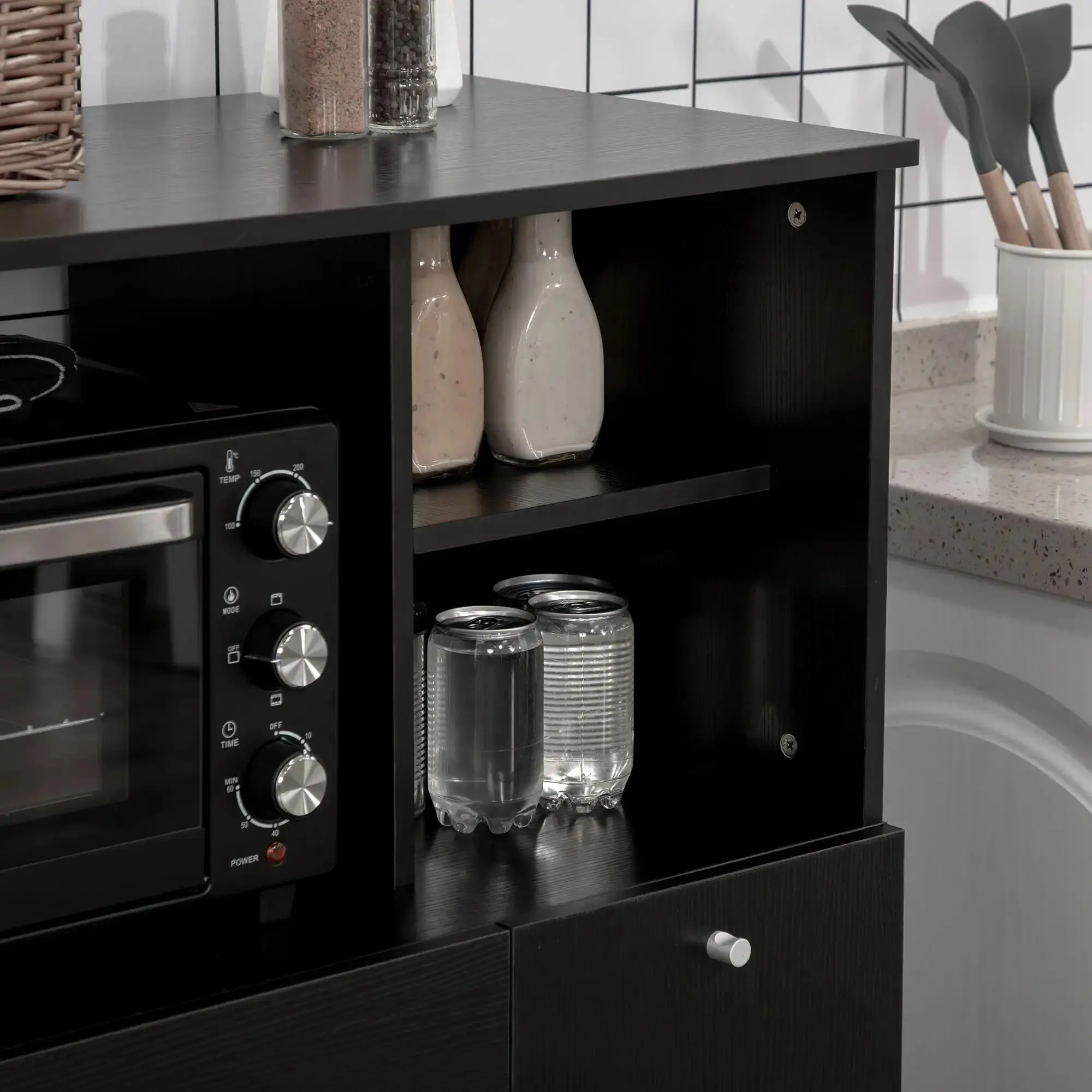 Буфет Homcom 835-398V00BK (Black) - 6