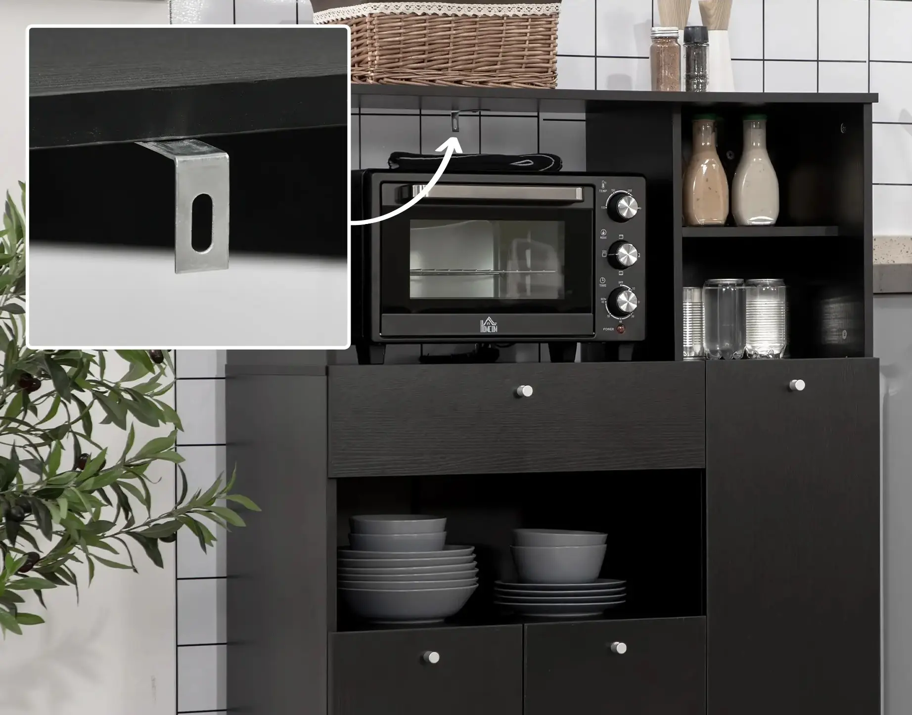Буфет Homcom 835-398V00BK (Black) - 8