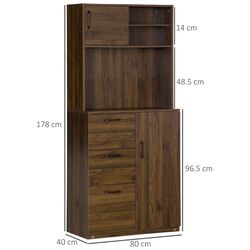 Bufet Homcom 835-413 (Walnut) Thumb