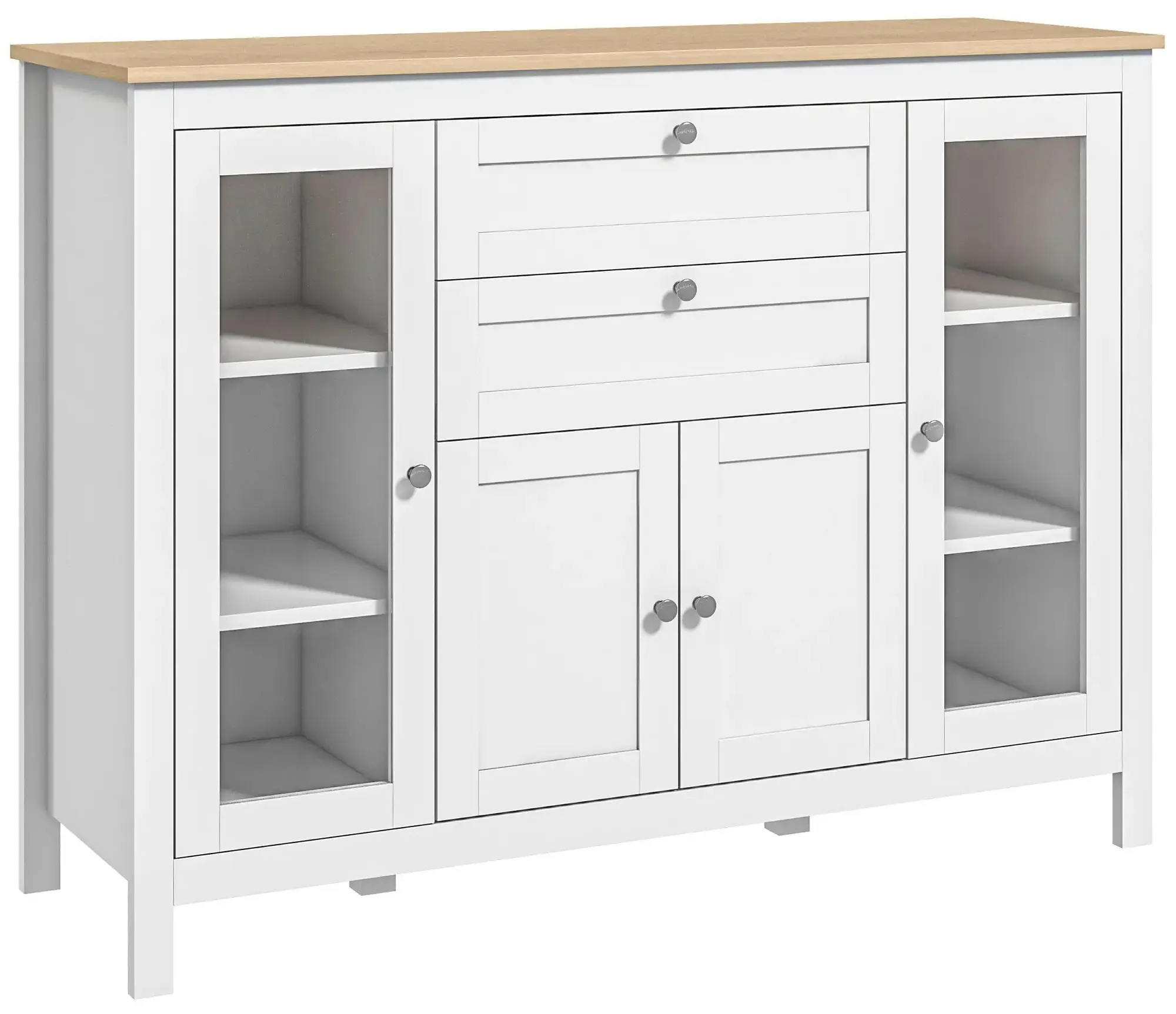 Буфет Homcom 835-433 (White/Oak) - 2