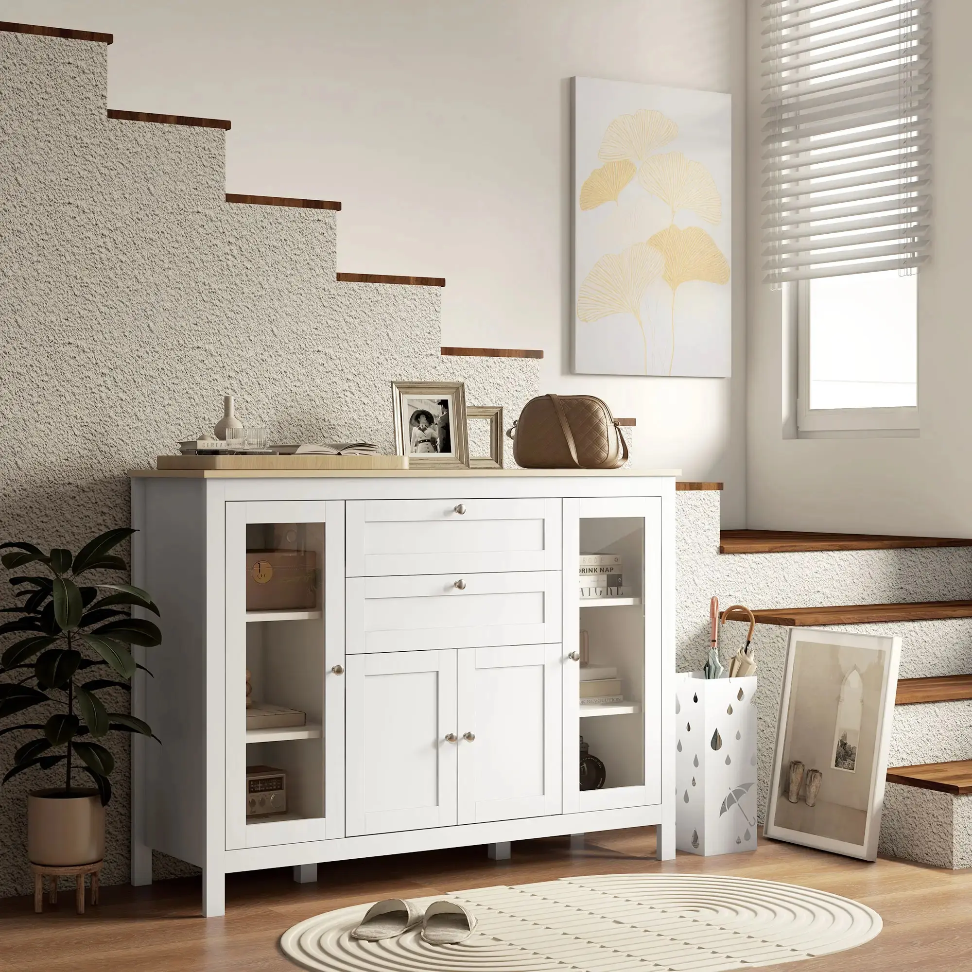 Буфет Homcom 835-433 (White/Oak) - 5