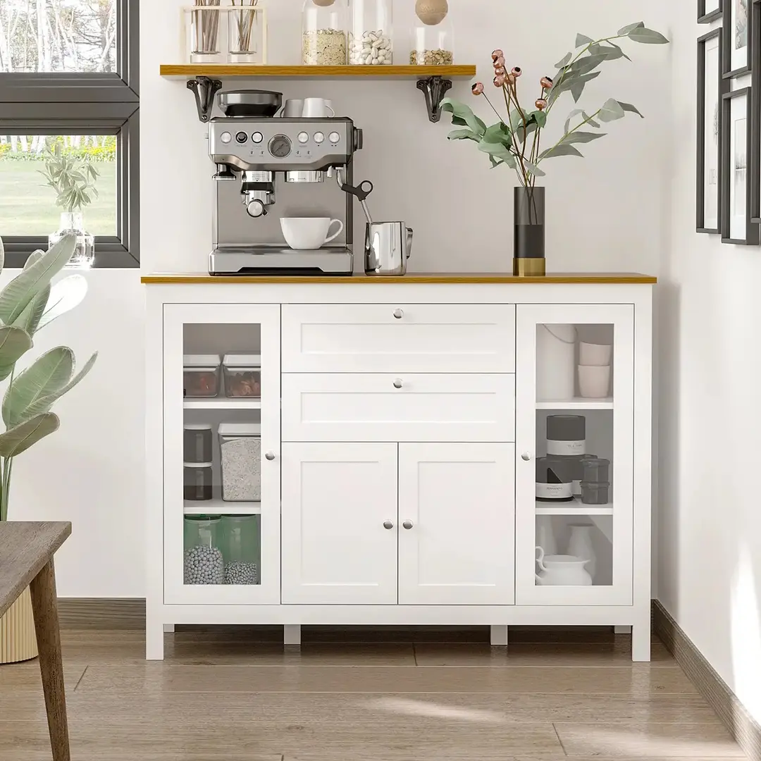 Буфет Homcom 835-433 (White/Oak)