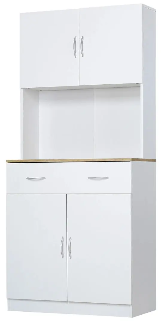 Буфет Homcom 835-538 80x40x180 cm (White/Oak)