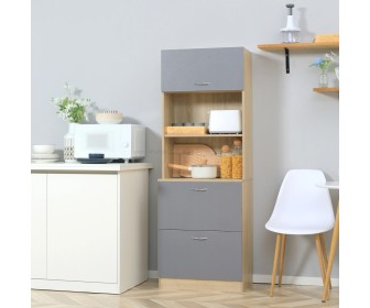 Bufet Homcom 835-619GY 60x38x168 cm (Grey/Natural Oak)