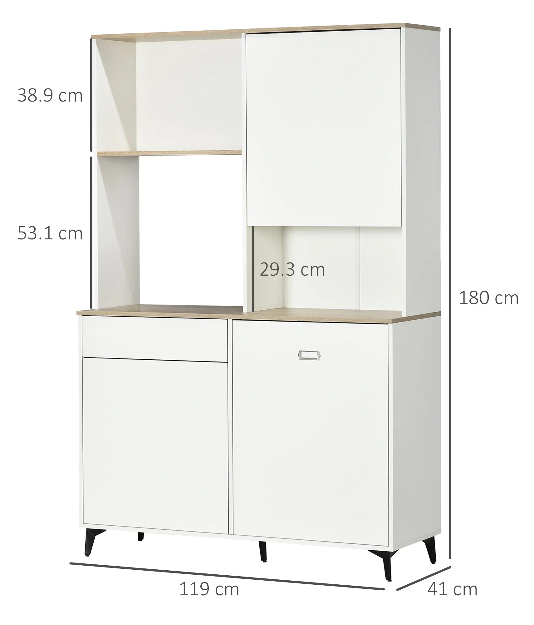 Bufet Homcom 835-767V02WT (White) - 4