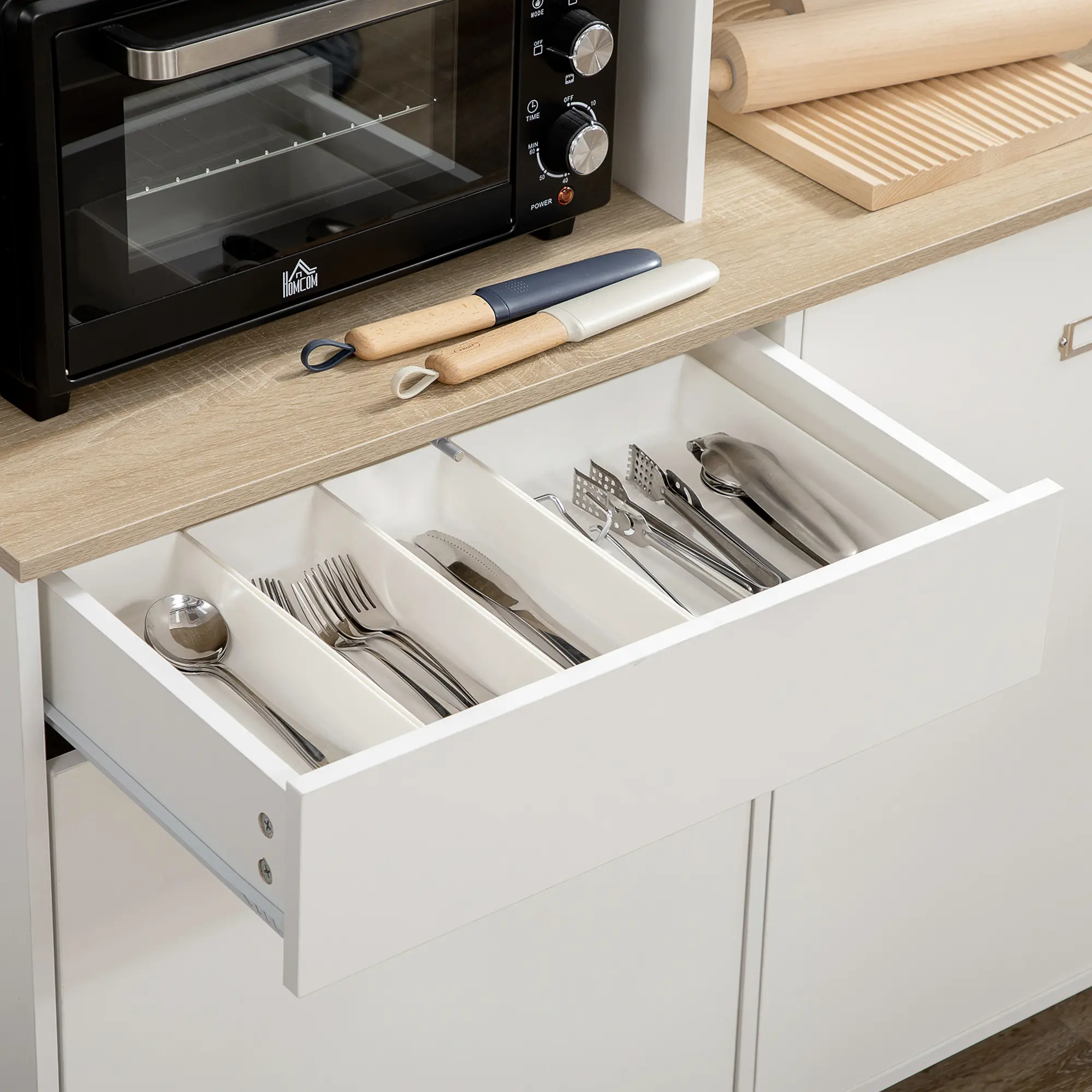 Bufet Homcom 835-767V02WT (White) - 5