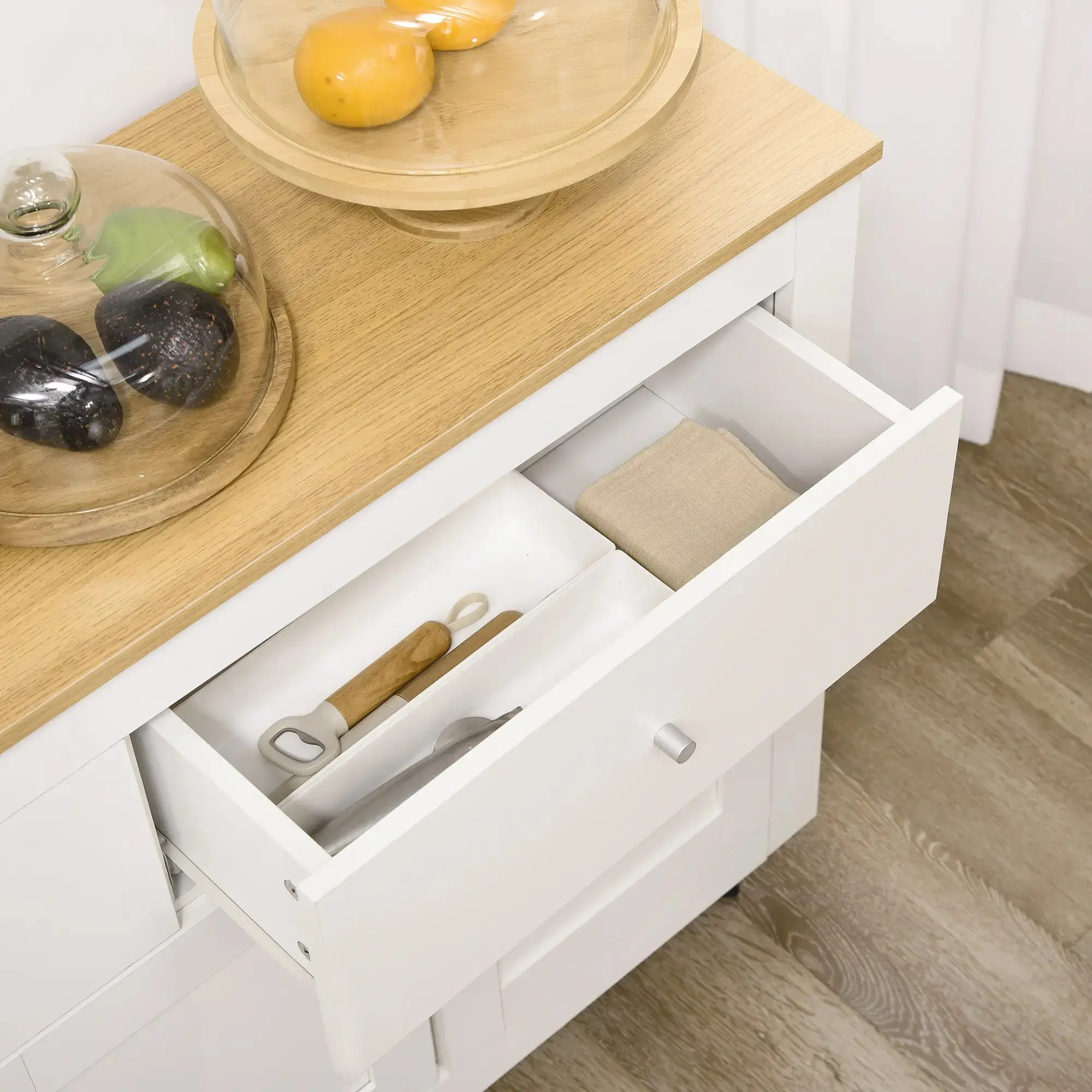Буфет Homcom 835-902V00WT (White/Natural) - 5