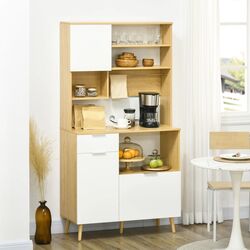 Буфет Homcom 835-986V00ND (White/Natural)