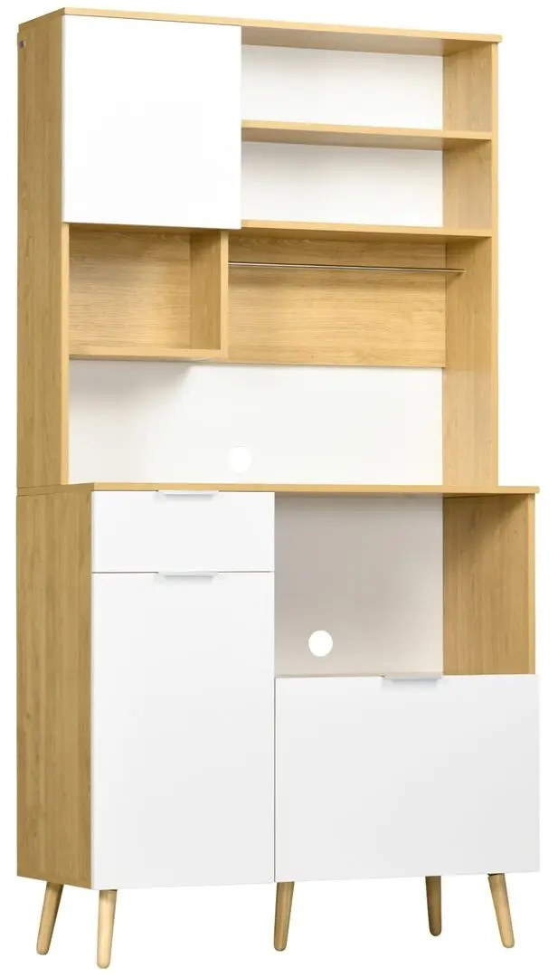 Bufet Homcom 835-986V00ND (White/Natural) - 6