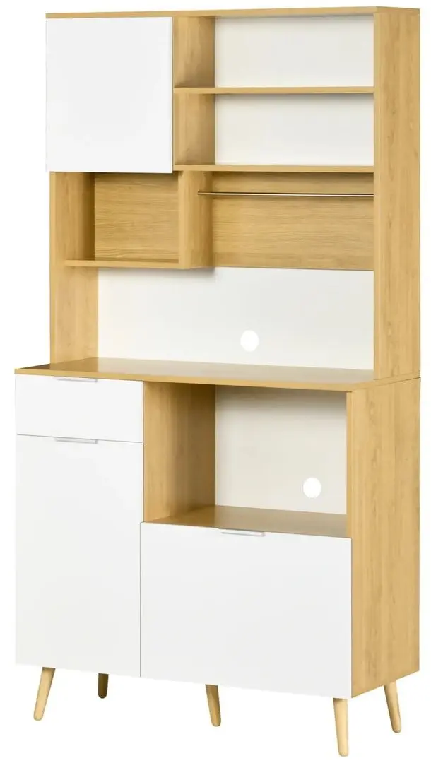 Bufet Homcom 835-986V00ND (White/Natural) - 7