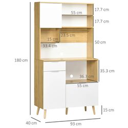 Bufet Homcom 835-986V00ND (White/Natural) Thumb