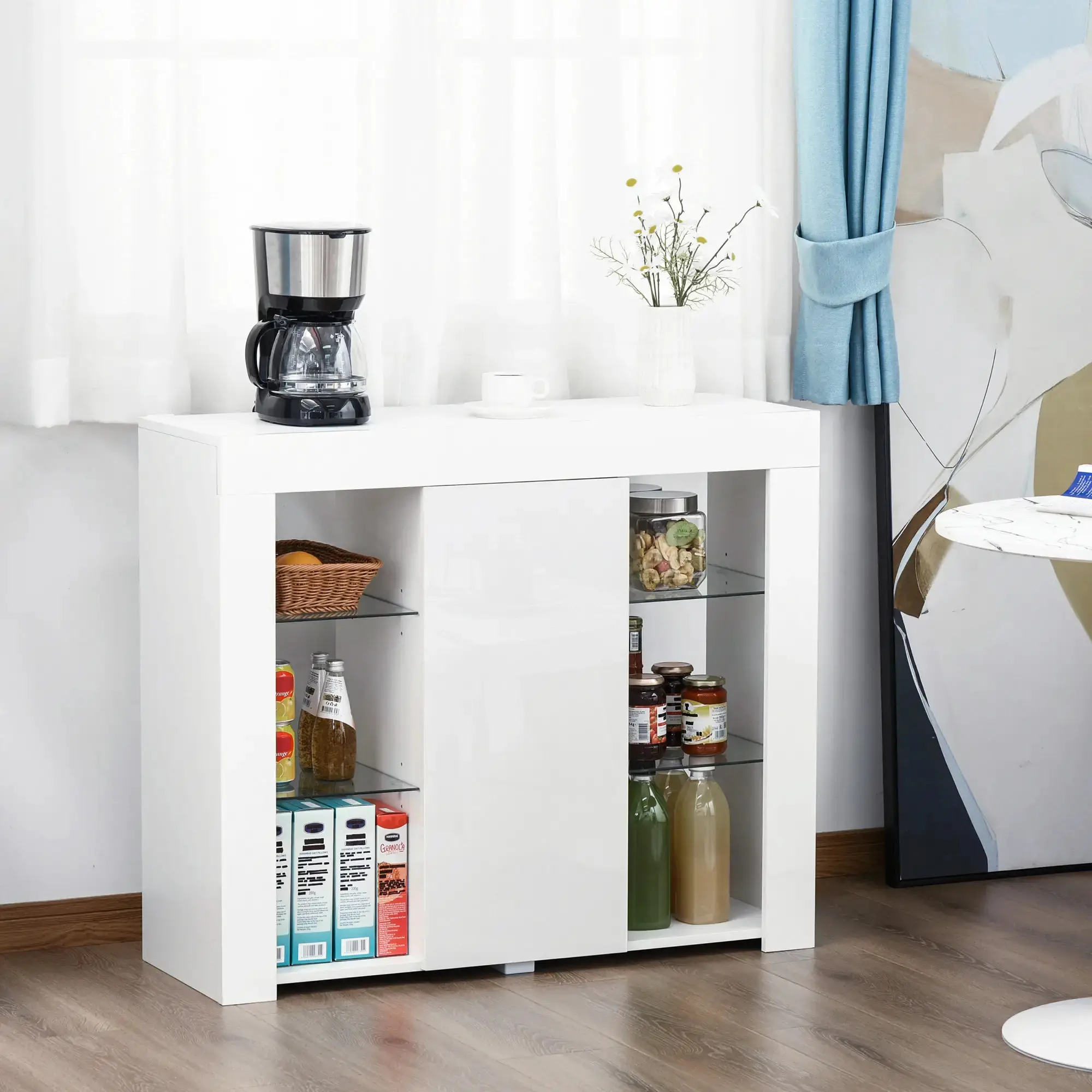 Буфет Homcom 838-146 (White Gloss) - 2