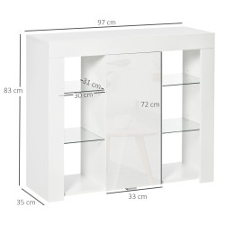 Буфет Homcom 838-146 (White Gloss) Thumb