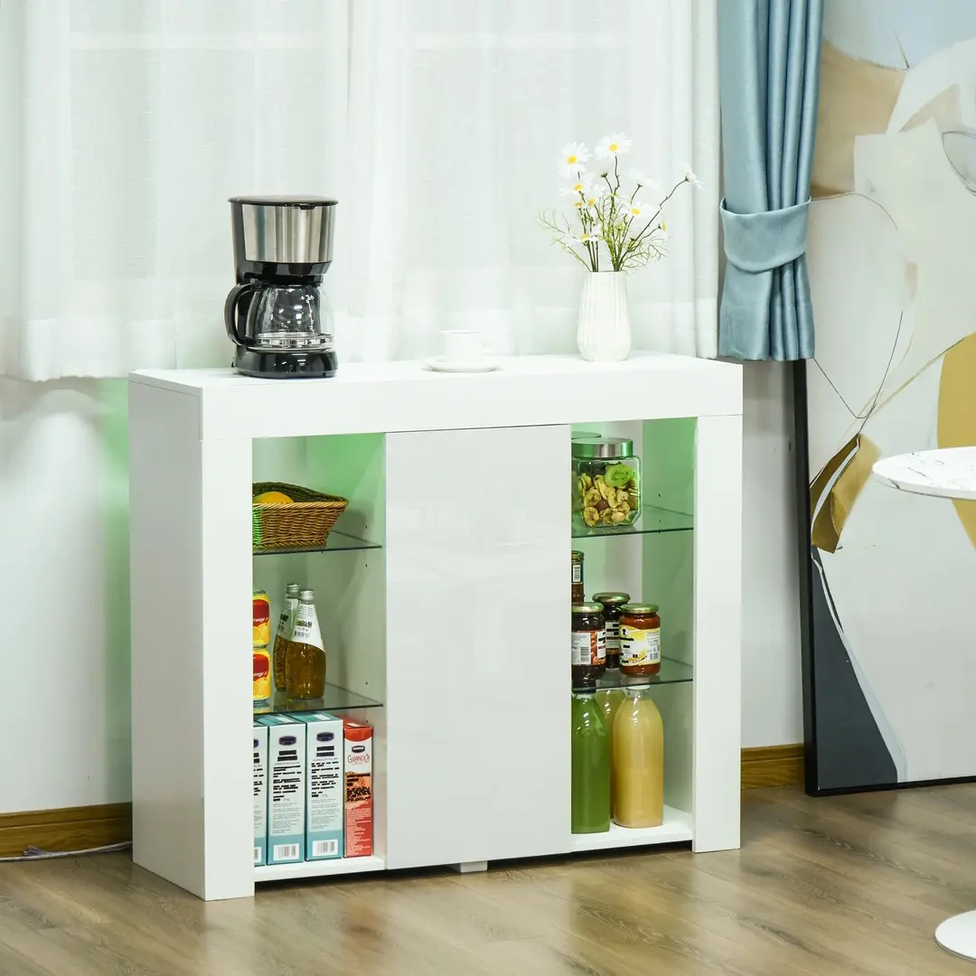 Буфет Homcom 838-146 (White Gloss)