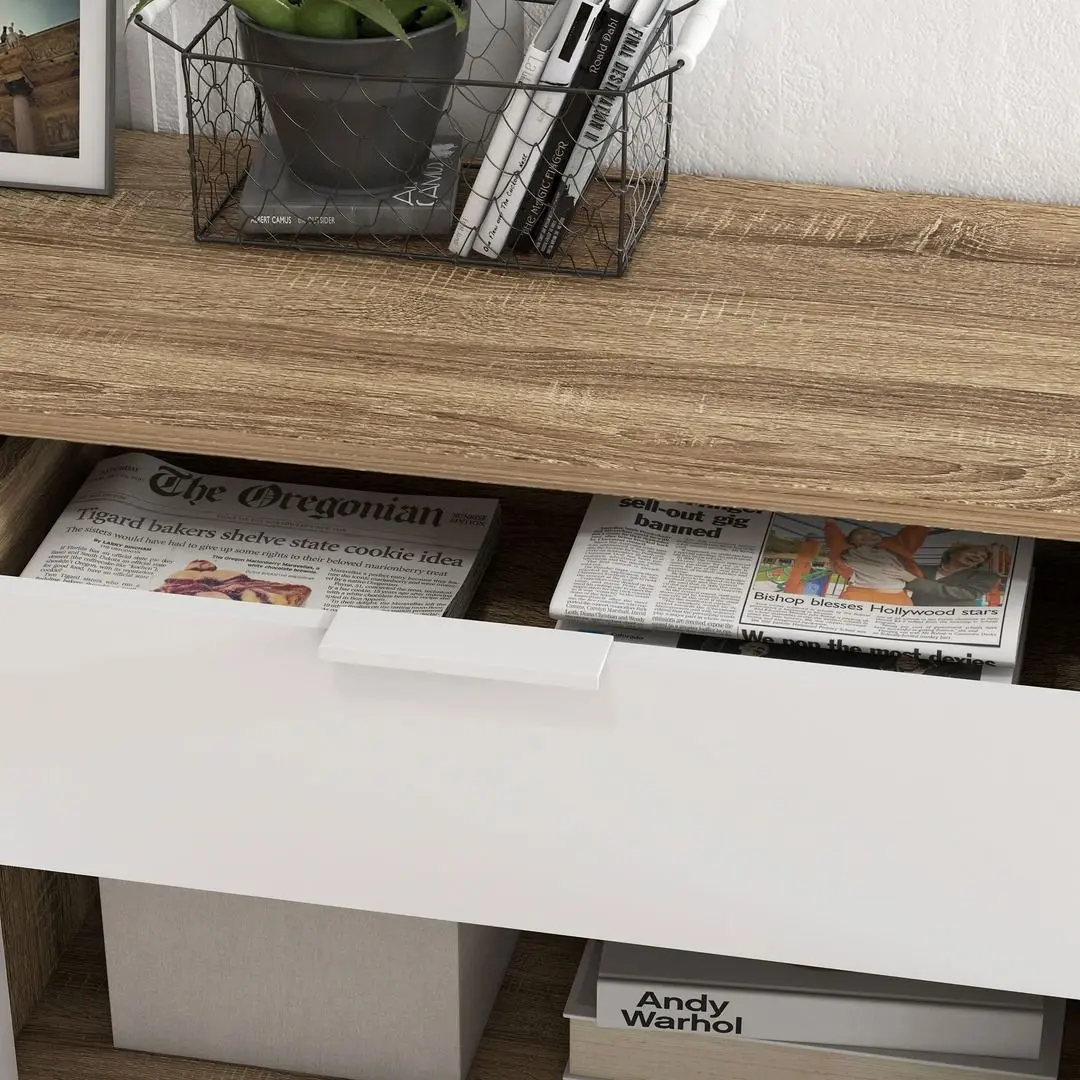 Bufet Homcom 839-882V80WT 95x35x85 cm (White/Oak)