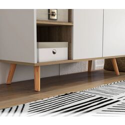 Bufet Homcom 839-882V80WT 95x35x85 cm (White/Oak) Thumb