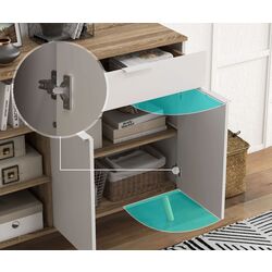 Bufet Homcom 839-882V80WT 95x35x85 cm (White/Oak) Thumb