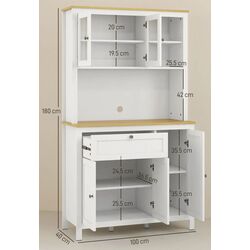 Bufet Homcom 83A-010V80WT (White) Thumb