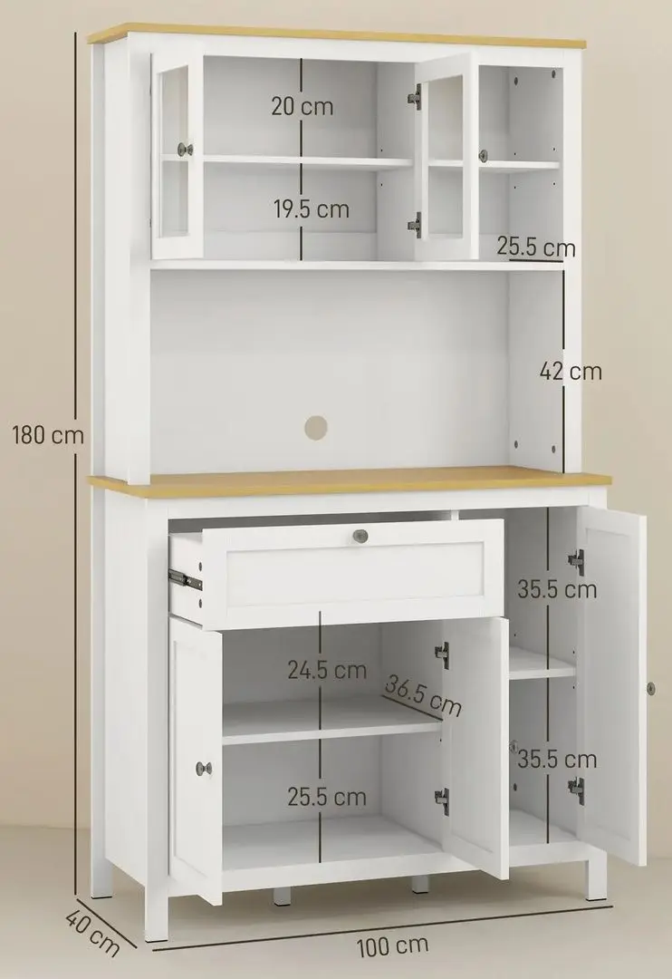 Bufet Homcom 83A-010V80WT (White) - 6