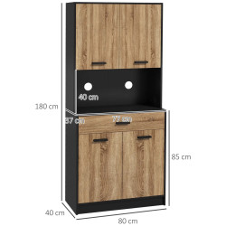 Буфет Homcom 83A-064V00ND (Natural/Black) Thumb