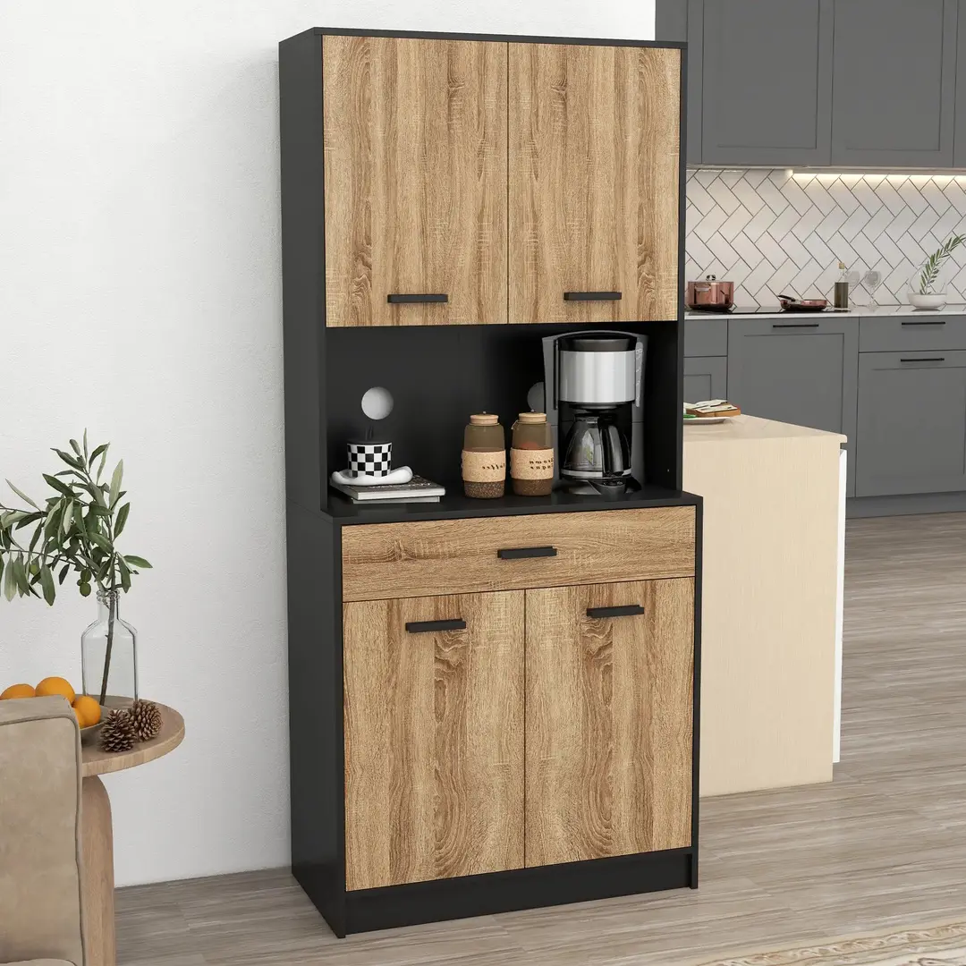 Буфет Homcom 83A-064V00ND (Natural/Black)