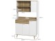 Bufet Homcom 83A-065V00WT 39x98x180 cm (White/Oak)