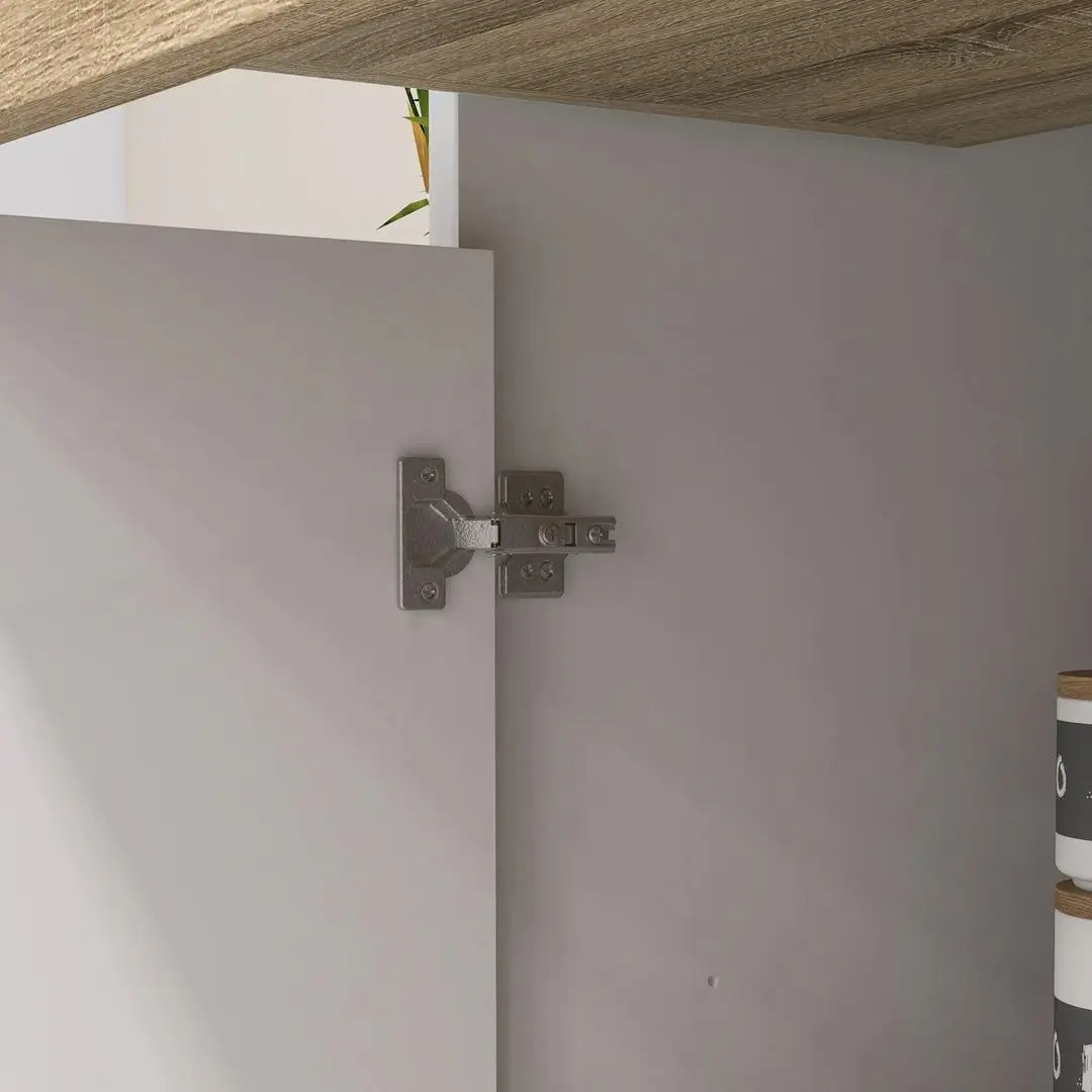 Bufet Homcom 83A-065V00WT 39x98x180 cm (White/Oak) - 4