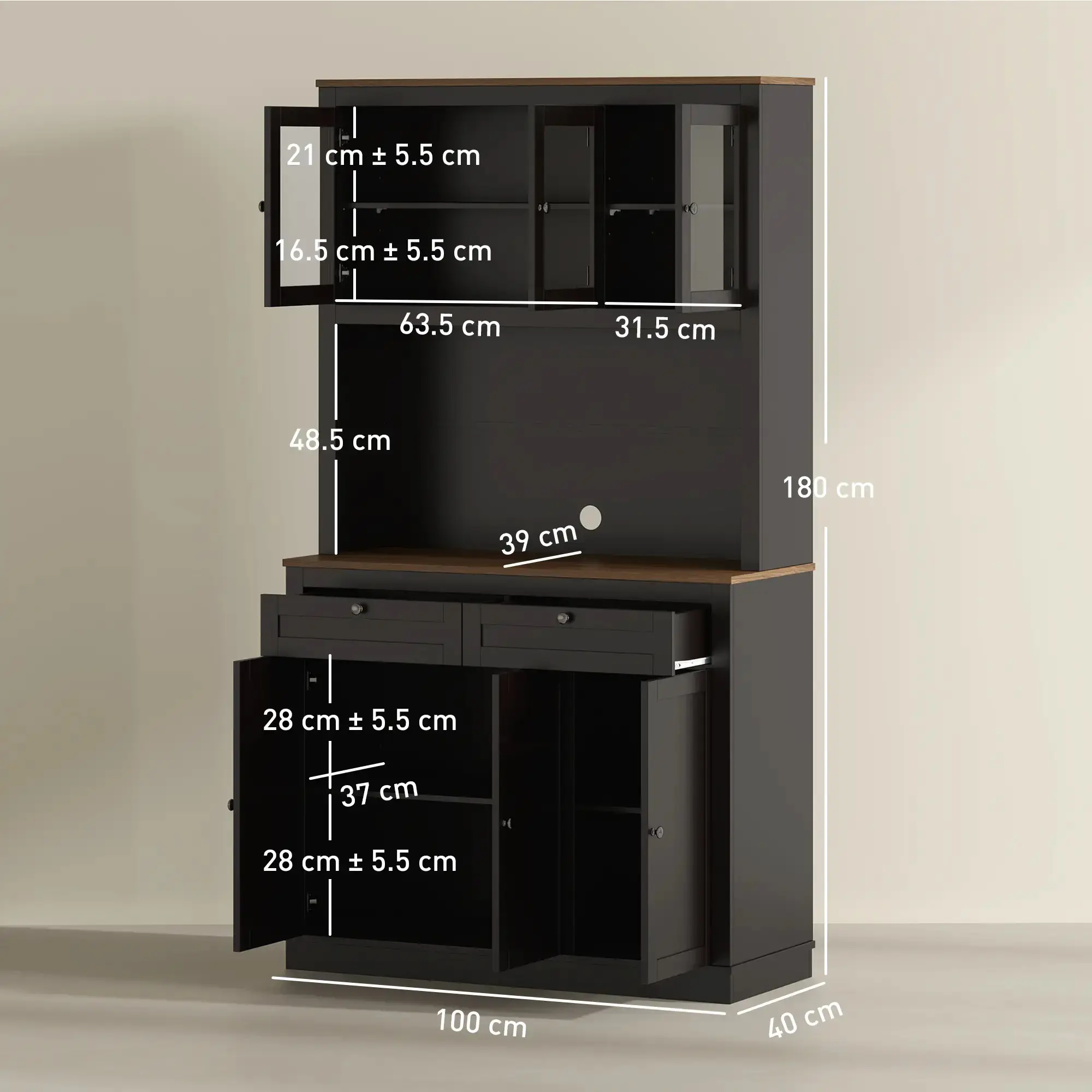 Буфет Homcom 83A-068V81BK (Black) - 4