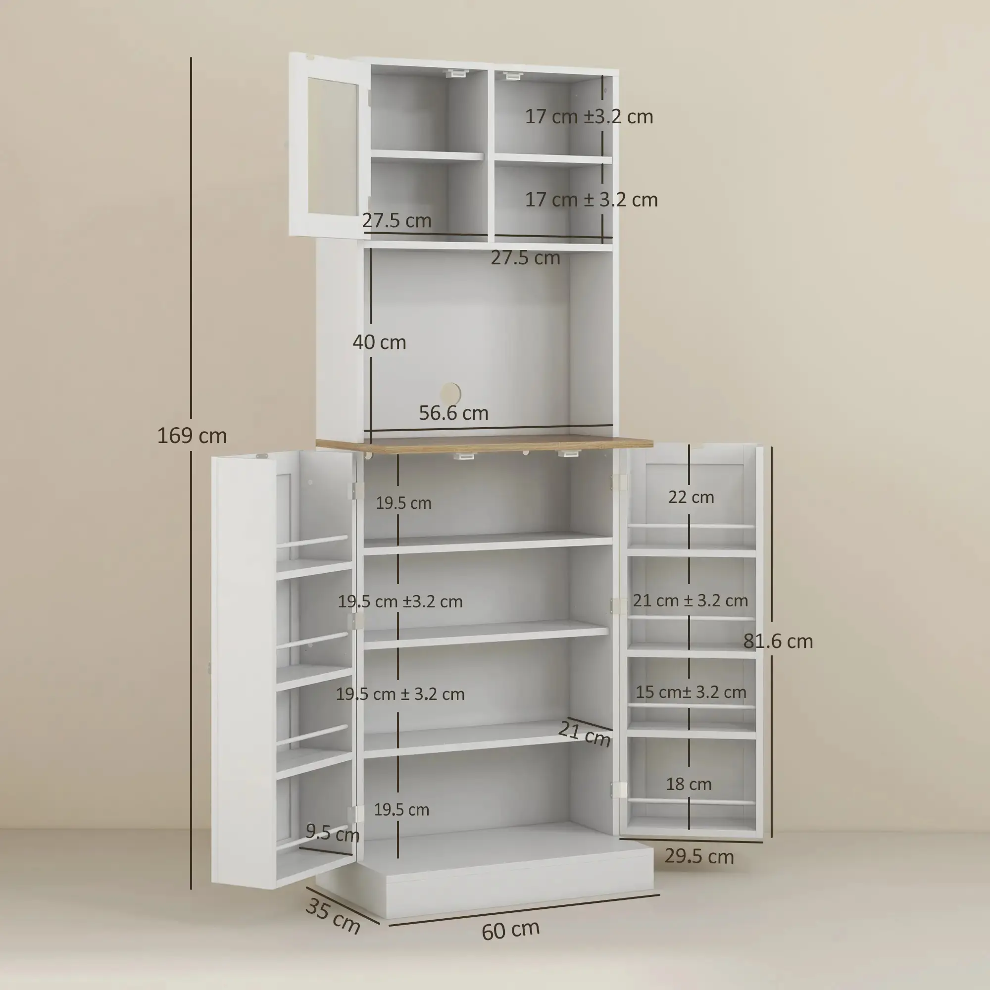Буфет Homcom 83A-101V81WT (White) - 5