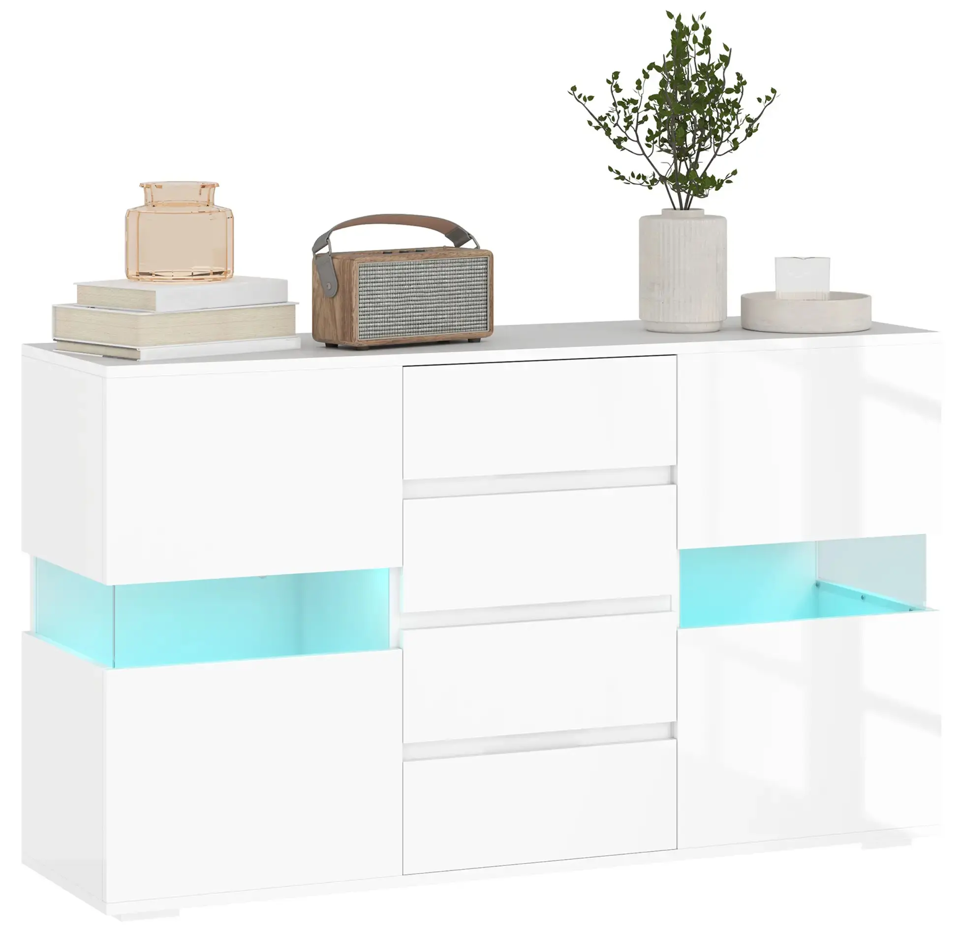 Буфет Homcom 83B-176V90WT (White Gloss) - 4