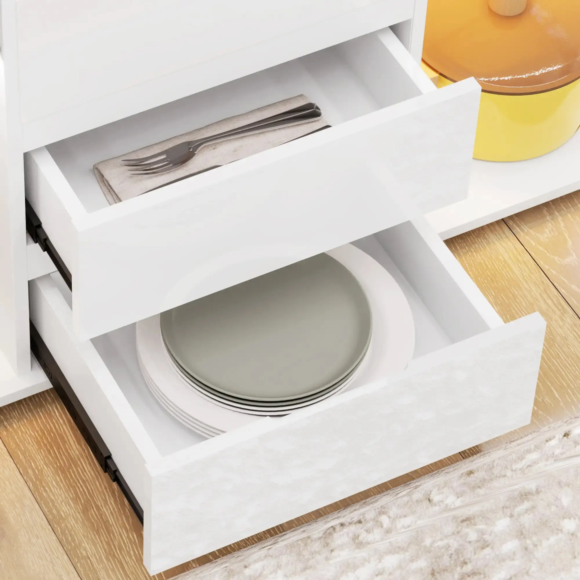 Буфет Homcom 83B-176V90WT (White Gloss) - 7