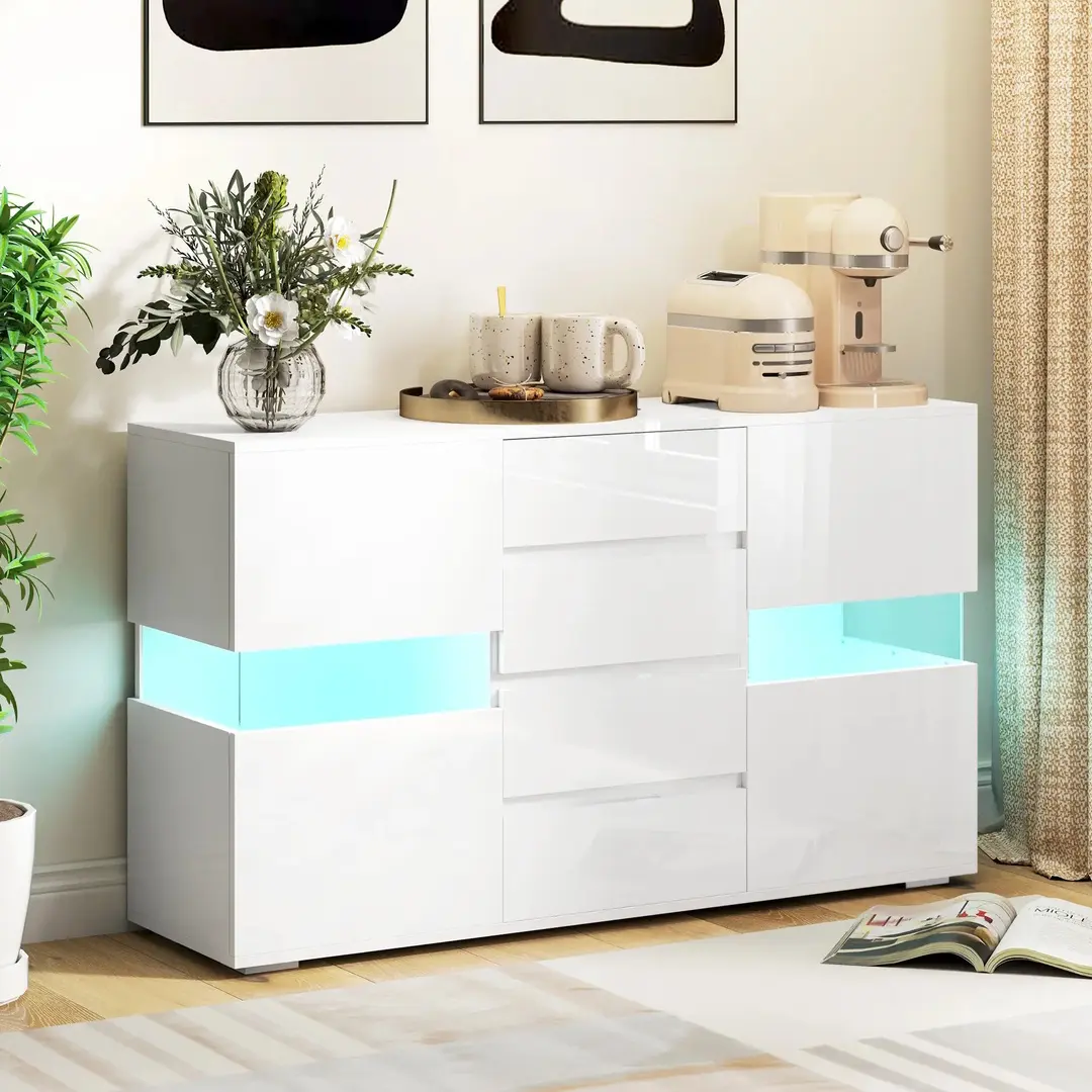 Буфет Homcom 83B-176V90WT (White Gloss)