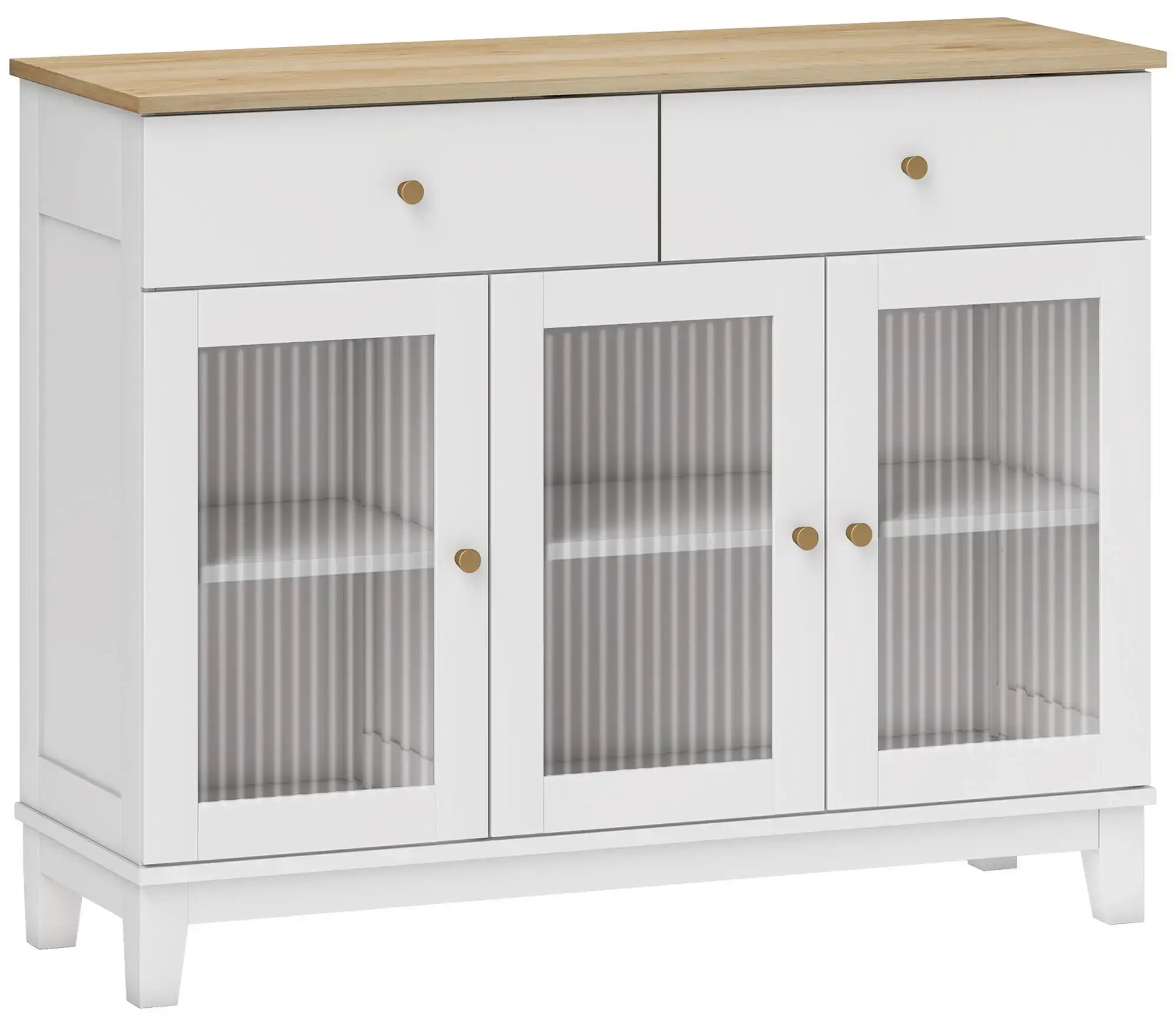 Буфет Homcom 83B-394V00WT (White/Oak) - 2