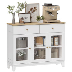 Буфет Homcom 83B-394V00WT (White/Oak) Thumb
