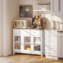 Буфет Homcom 83B-394V00WT (White/Oak) Thumb